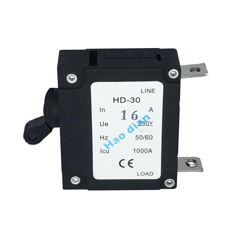 磁力液壓電磁塑殼斷路器HD-30系1P/16A液壓 設(shè)備保護(hù)電磁式斷路器