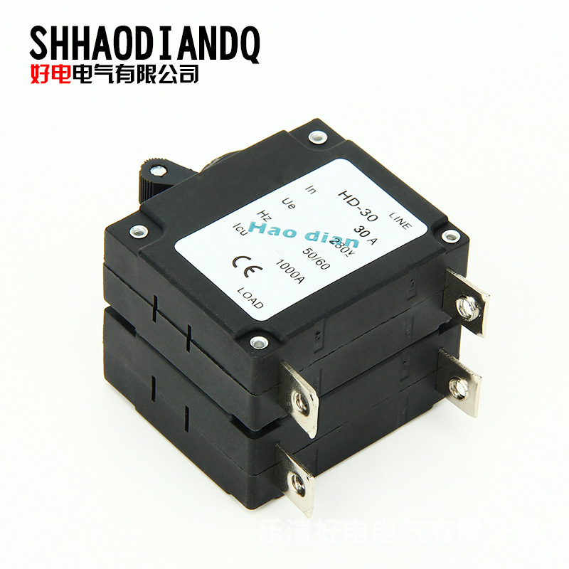 好電 低壓斷路器開關(guān)HD-30/2P 30A液壓電磁斷路器 設(shè)備保護(hù)過(guò)磁式